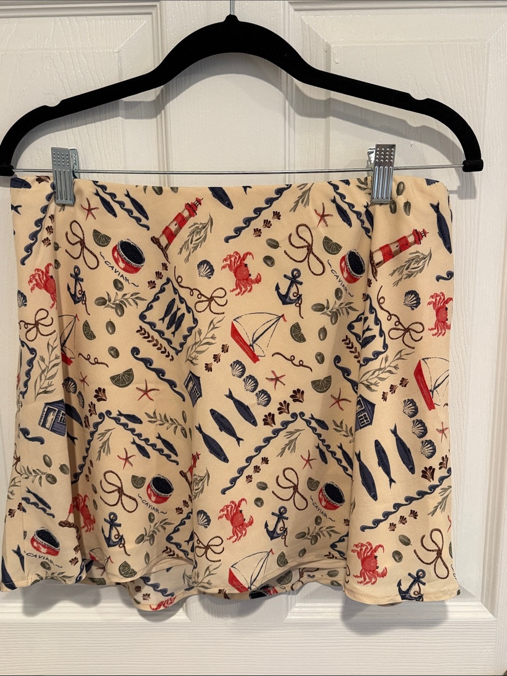 Abercrombie & Fitch Nautical Print A-Line Skort
